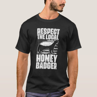 地元のハニーアナグマを尊重する Tシャツ