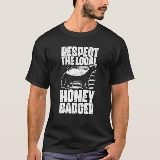 地元のハニーアナグマを尊重する Tシャツ (正面)
