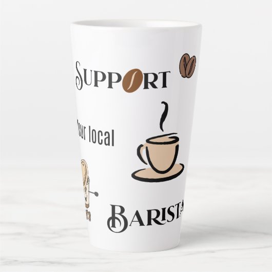 地元のバリスタ可愛さをサポート カフェラテマグ (正面)