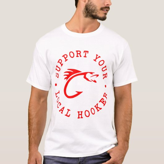 地元のフッカーを応援しよう ©LIKE US ON FACEBOOK # Tシャツ (正面)