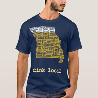 地元のミズーリのビールTを飲む Tシャツ