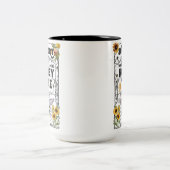 地元のミツバチをサポート ツートーンマグカップ (中央)