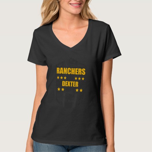 地元のランチャービーフ食べビーフ農家Dexteをサポート Tシャツ (正面)