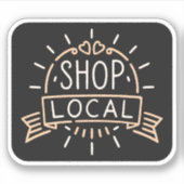 地元のレトロなヴィンテージの美学を買う シール (正面)