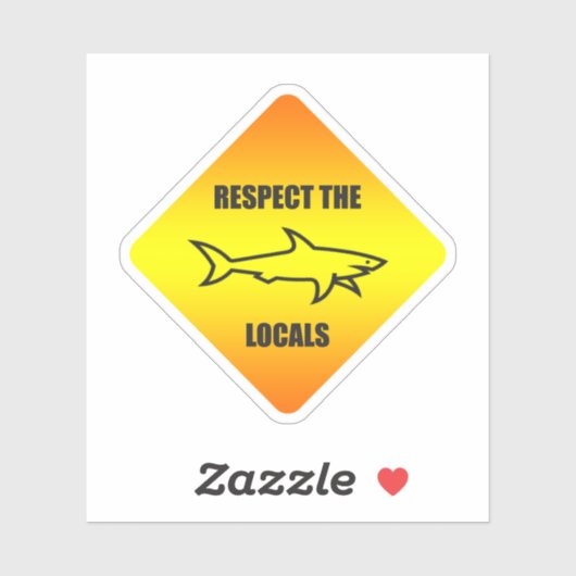 地元の人々を尊敬する – サメの恋人 シール (シート)