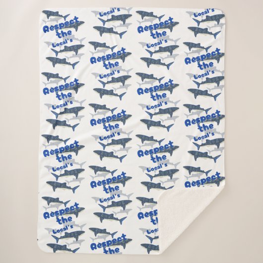 地元の人々を尊重し、サメの家族は近くで泳ぐ シェルパブランケット (正面)