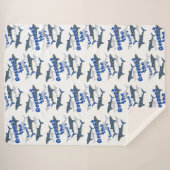 地元の人々を尊重し、サメの家族は近くで泳ぐ シェルパブランケット (正面(横))