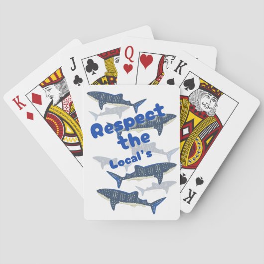 地元の人々を尊重し、サメの家族は近くで泳ぐ トランプ (裏面)