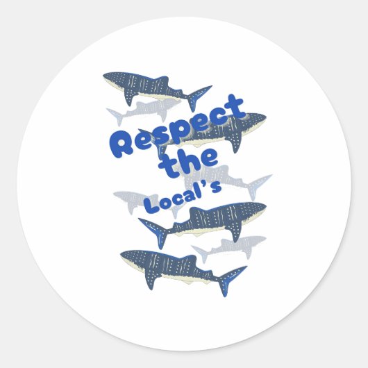 地元の人々を尊重し、サメの家族は近くで泳ぐ ラウンドシール (正面)