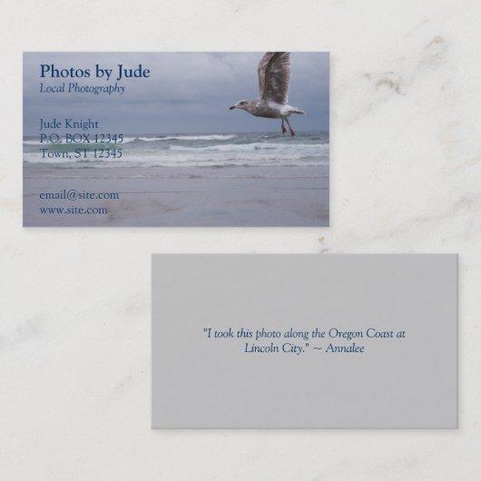 地元の写真家 名刺 (正面/裏面)