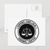地元の刑事弁護士を支援する ポストカード (正面/裏面)