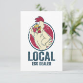地元の卵ディーラおもしろいヴィンテージイースターエッグギフト サンキューカード (スタンド正面)