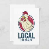 地元の卵ディーラおもしろいヴィンテージイースターエッグギフト サンキューカード (正面/裏面)