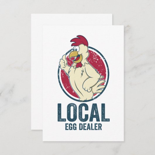 地元の卵ディーラおもしろいヴィンテージイースターエッグギフト サンキューカード (正面/裏面)