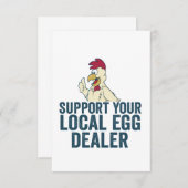 地元の卵ディーラーのイースターの日おもしろい曜日をサポート サンキューカード (正面/裏面)