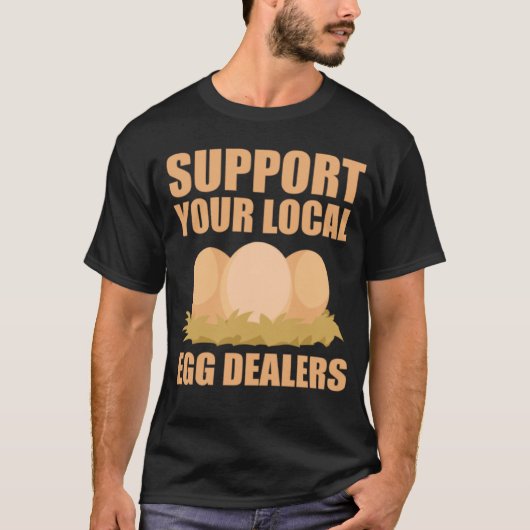 地元の卵ディーラーの鶏のヴィンテージ Tシャツ (正面)