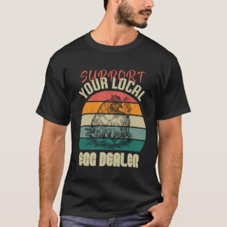 地元の卵ディーラーのRetヴィンテージファームをサポート Tシャツ