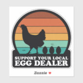 地元の卵ディーラーを支援する シール (シート)