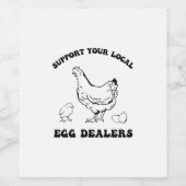 地元の卵ディーラーを支援する ワインラベル (シングルラベル)