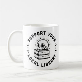 地元の図書館を応援しよう コーヒーマグカップ
