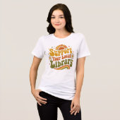 地元の図書館を応援しよう - レトロ グルーヴィー トライブレンドTシャツ (正面全面)
