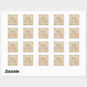 地元の図書館を応援しよう - ヴィンテージカードラベル スクエアシール (シート)