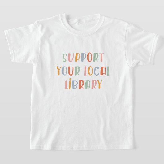 地元の図書館を応援しよう Tシャツ (レイダウン)