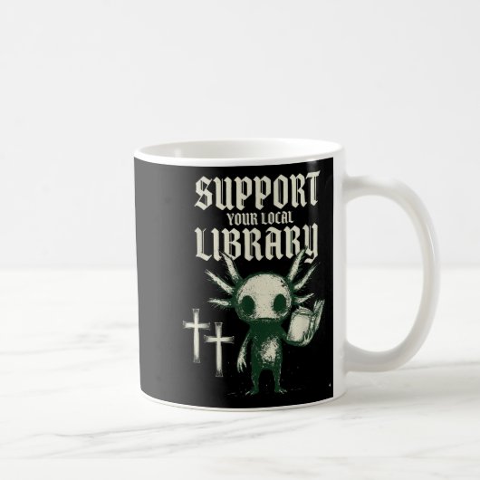 地元の図書館を応援 ゴスロリ本 コーヒーマグカップ (右)
