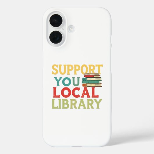 地元の図書館+本+読者+愛好家を応援しよう Case-Mate iPhoneケース (裏面)