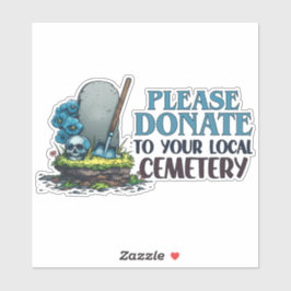 地元の墓地に寄付して シール