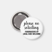 地元の子供による募金活動はご遠慮ください マグネット (正面/裏面)