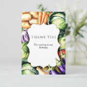 地元の子供向け農業市場誕生日 サンキューカード (スタンド正面)