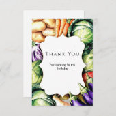 地元の子供向け農業市場誕生日 サンキューカード (正面/裏面)