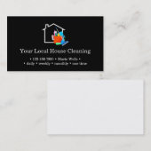 地元の家の掃除サービスが新しい名刺 名刺 (正面/裏面)