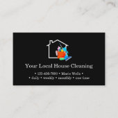 地元の家の掃除サービスが新しい名刺 名刺 (正面)
