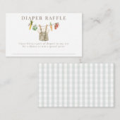 地元の成長農家市場おむつラッフル エンクロージャーカード (正面/裏面)