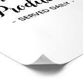 地元の新鮮な食材を使った日用品 ポスター (角)