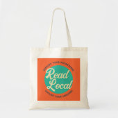 地元の本屋さんと図書館を応援しよう トートバッグ (正面)