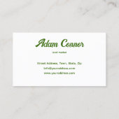 地元の栄養バーのための新鮮な果物をテーマにしたカード 名刺 (裏面)