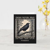 地元の殺人カラスを兄弟のハロウィンの前に応援しよう カード (黄色い花)