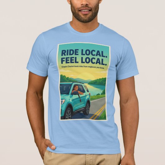 地元の活力を応援しています: すべての売上は地元に還元されます Tシャツ (正面)