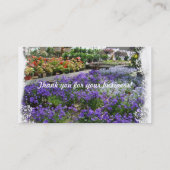 地元の温室が品物を見せる 名刺 (裏面)