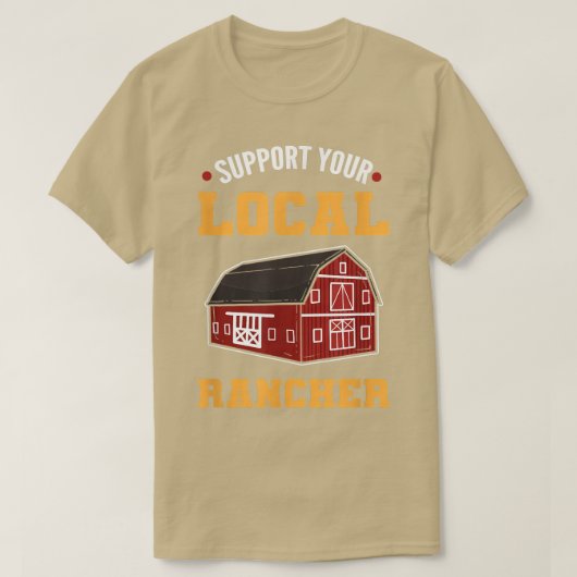 地元の牧場の農家農業をサポート Tシャツ (デザイン正面)