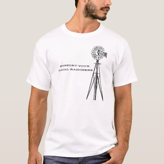 地元の牧場を応援しよう Tシャツ (正面)
