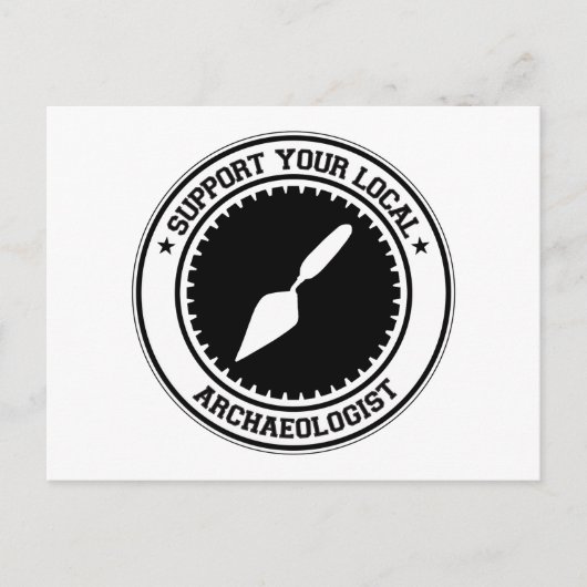 地元の考古学者を支援する ポストカード (正面)