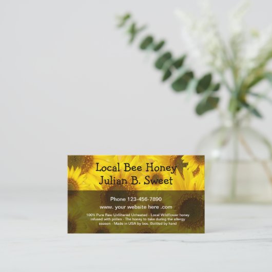 地元の蜂の蜜 名刺 (スタンド正面)