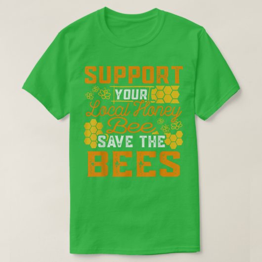 地元の蜂を支え救るビーズ農家Beke Tシャツ (デザイン正面)