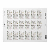 地元の蜂蜜16進かわいらし瓶草花&ビー ラベル (フルシート)