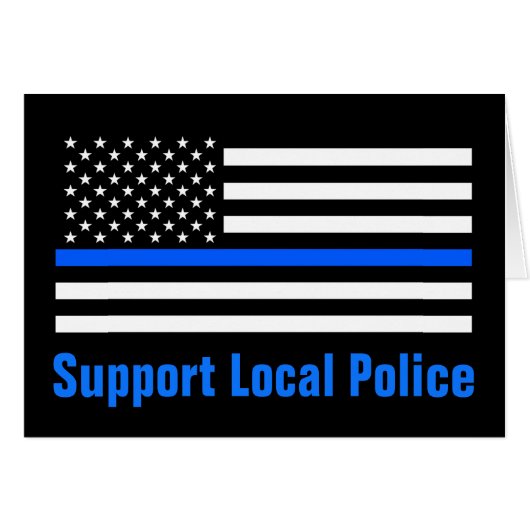 地元の警察の細いブルーラインをサポート (正面横)
