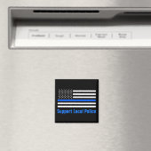 地元の警察の細いブルーラインをサポート マグネット (インサイチュ (食洗機))